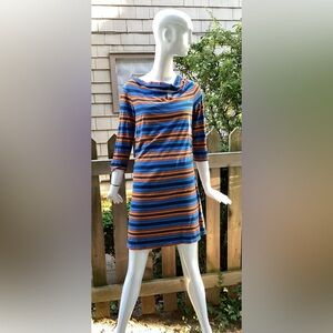 Patagonia medium striped cotton/tercel blend dress. Med.